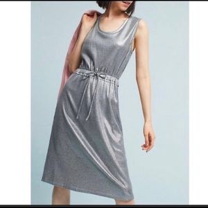 Anthropologie silver dress